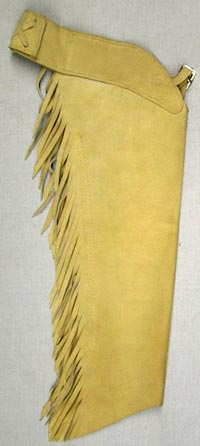 Regular Shotgun Chap with Fringe in Split Leather - Size 14 (Style: 306S) - Click for larger image!